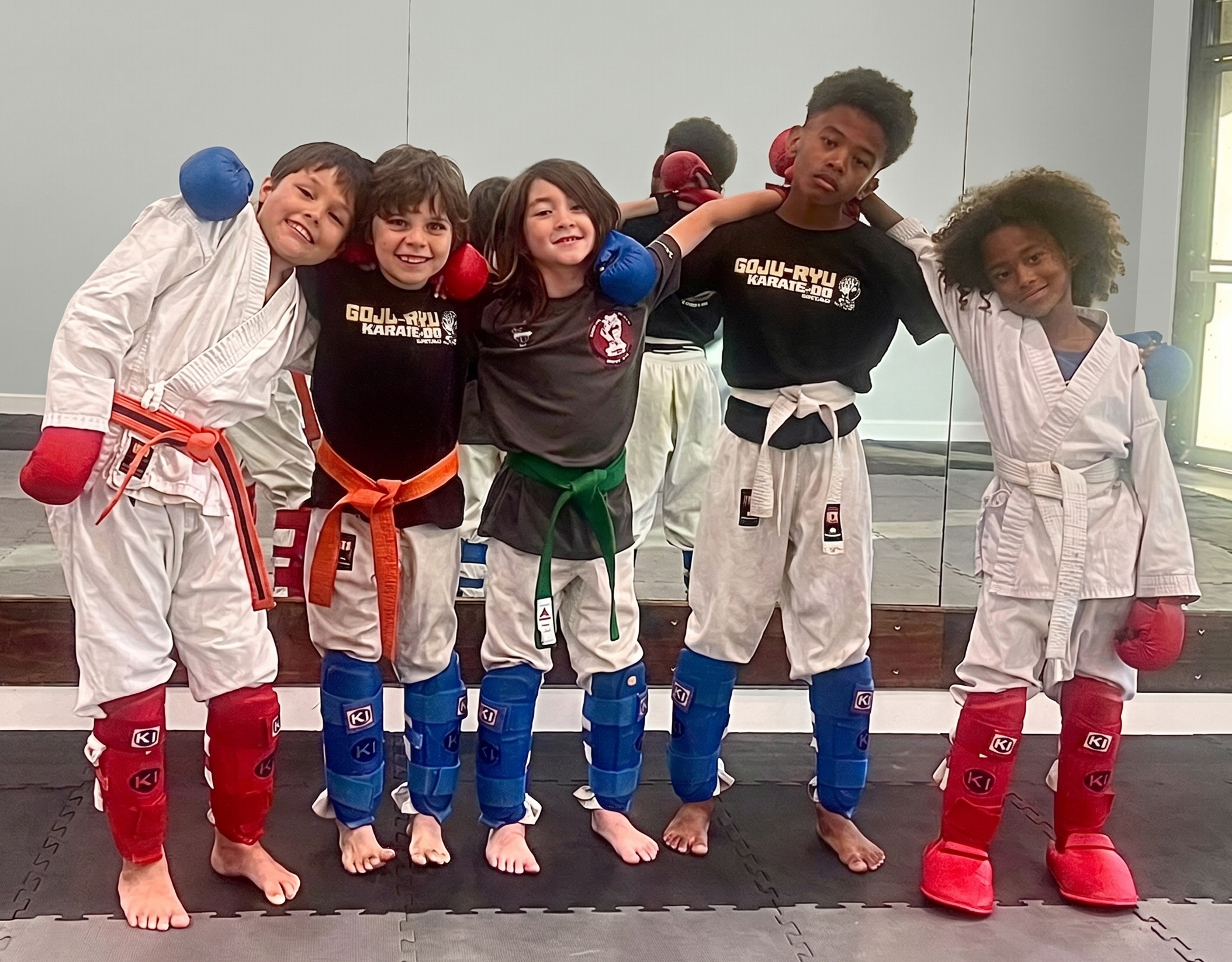 Students at Karate of LA practicing together