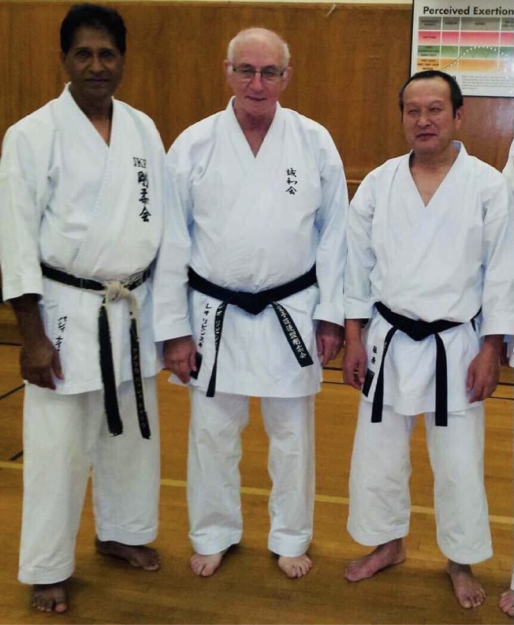 Shihan Vassie Naidoo, Shihan Leo Lipinski, and Shihan Seiichi Fujiwara